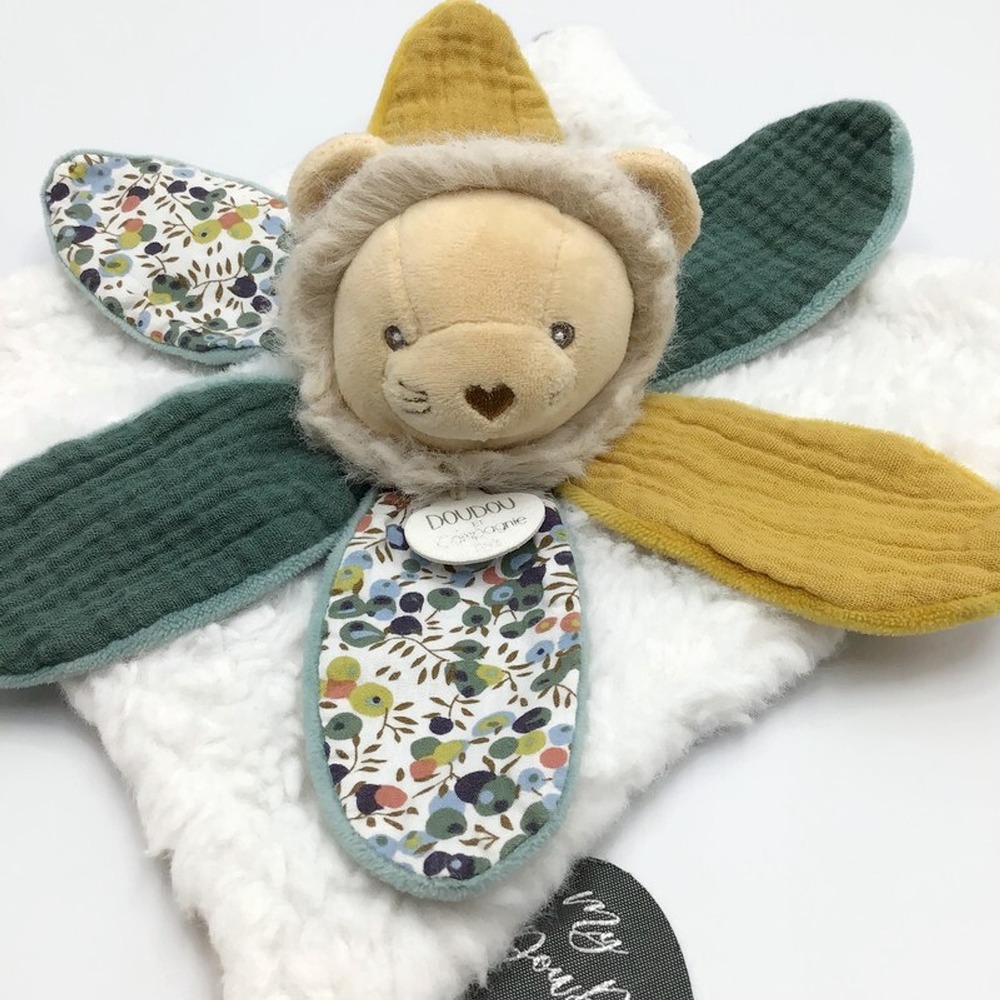 DouDou et Compagnie Paris Bohaime Lion Petal Plush Boy Girl Security Blanket